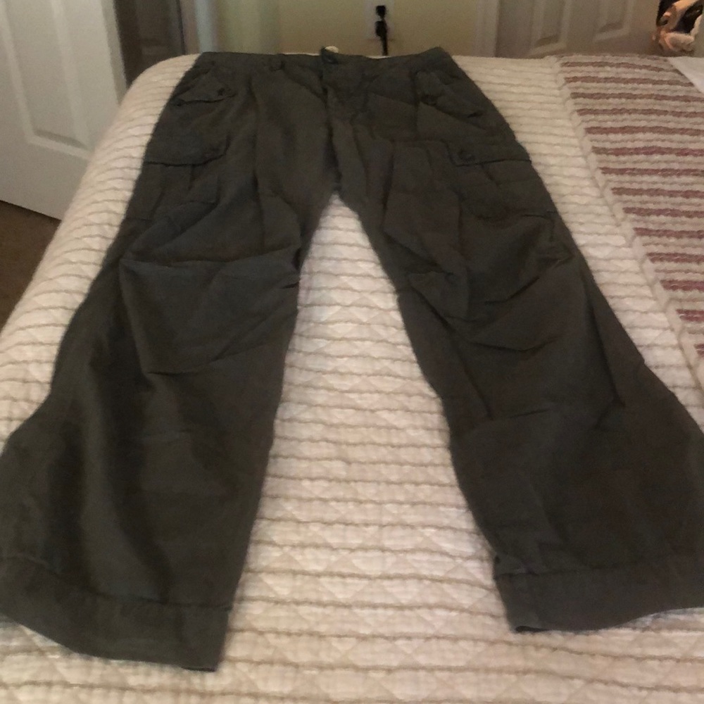 James Perse cargo pants mens size 32 battle green